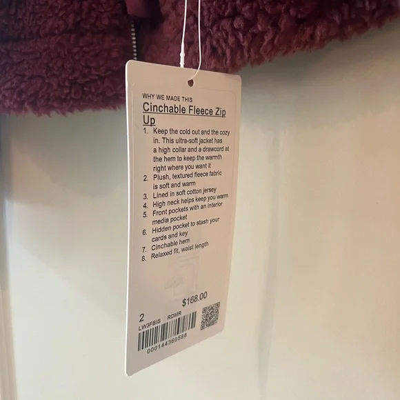 Lululemon Clinchable Fleece Zip Up - Picture 3 of 6